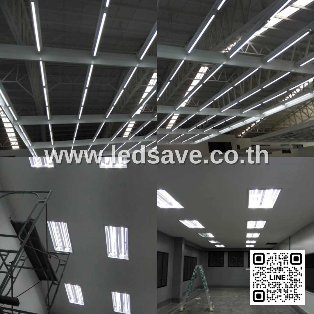 งานติดตั้งหลอดไฟ LED T8 18W  2,400 Lumen Factory Light &ldquo;LEDSAVE BRAND&rdquo;